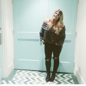 Off the shoulder sweater